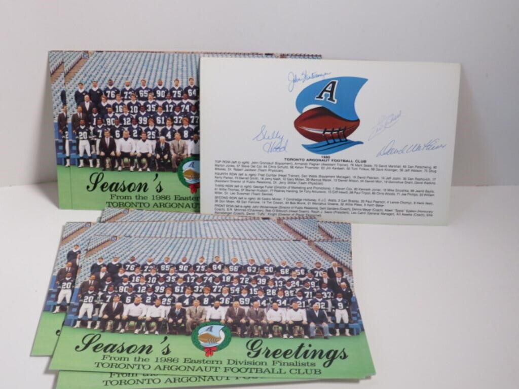 VINTAGE 1986 SIGNED TORONTO ARGONOUTS TEAM PICTURE