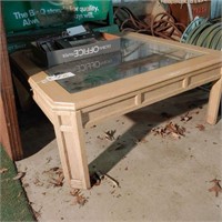Square Coffee Table with Glass Inset