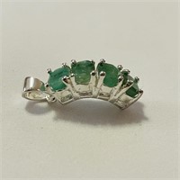 Belle Epogue 3ctw Green Emerald Pendant