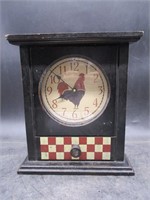 Rooster Themed Mantle Clock