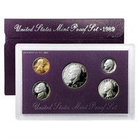 1989 United States Mint Proof Set 5 coins