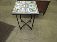 Tile Top Metal Leg Table
