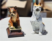 VINTAGE DOG FIGURES PORCELAIN HK