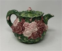 Vintage Ceramic Rose Teapot
