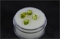 3.15 Ct. Pear Cut Peridot Gemstones