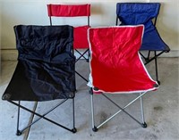 W - LOT OF 4 FOLDING CAMP CHAIRS (G105)