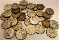 (30) Kennedy 40% Silver Half Dollars - Coins