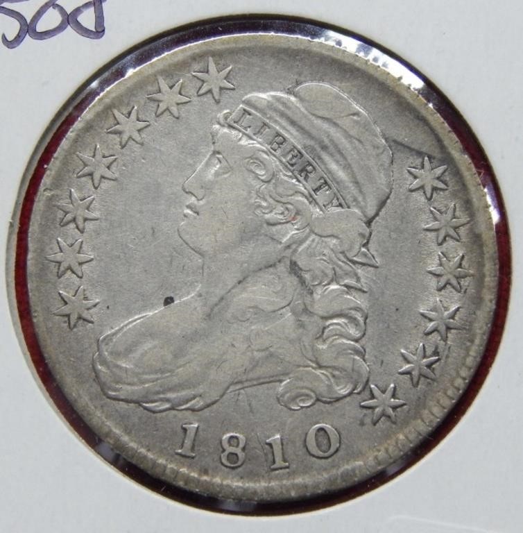 1810 Bust Silver Half Dollar