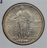 1917 D Standing Liberty Silver Quarter Type I