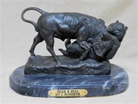 After Isidore Bonheur "Bear and Bull" Bronze.