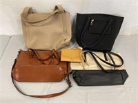 4 Assorted Purses, Glass Ladder & Co. Bag