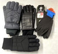 3 pair of winter gloves 2  pair work gloves