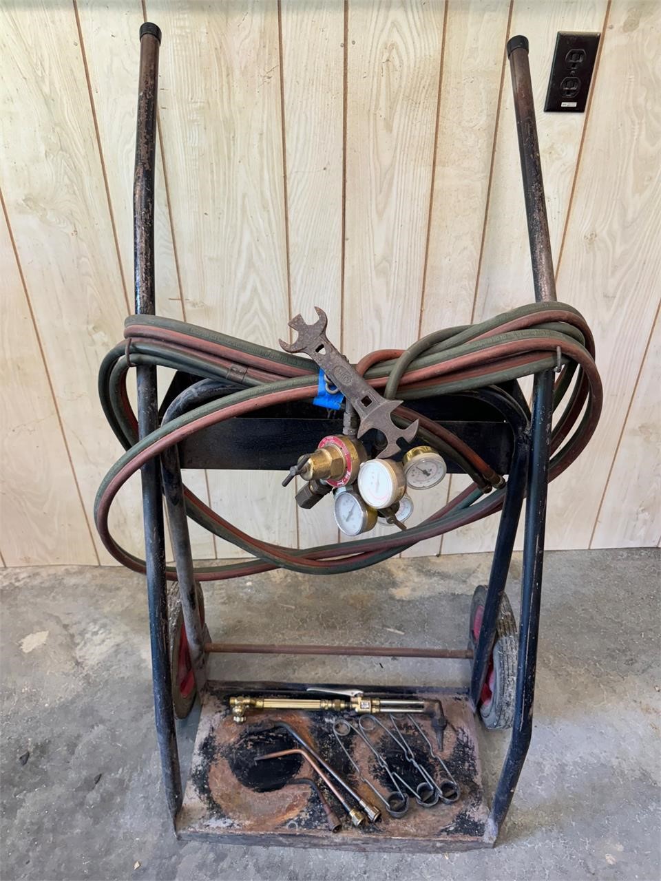 Oxy / Acetylene Bottle Cart W/ Torch & More