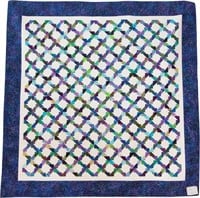 Crooked Intersections, bed quilt, 99" x 99"