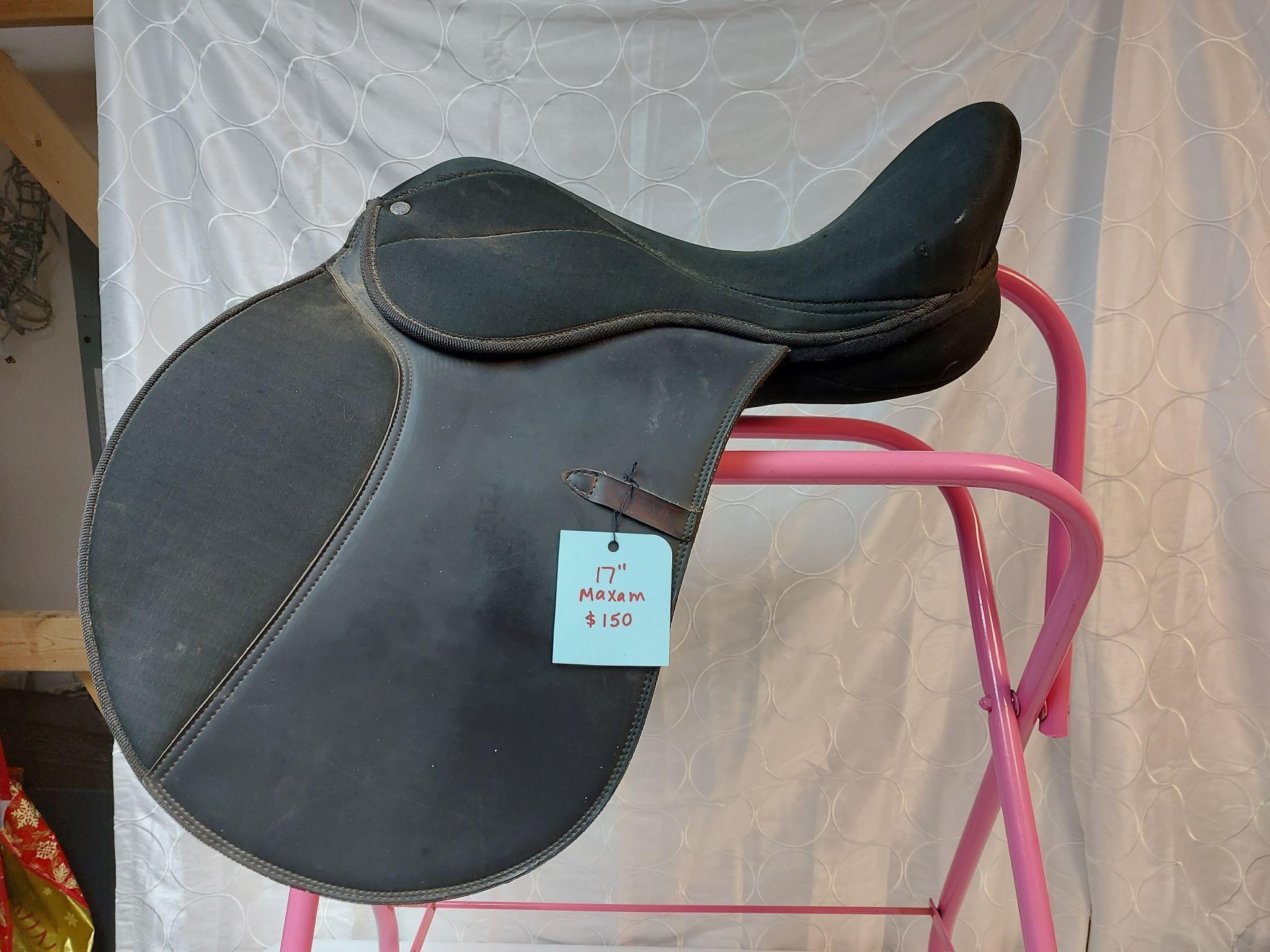 English Saddle Synthetic Maxam Brand 17" Seat **