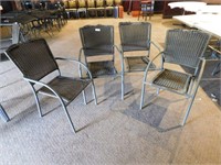 (4) Worn Wicker Chairs