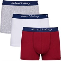Natural Feelings Men's Underwear Boxers, 3pk, 2XL