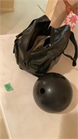 Bowling ball and and shoes