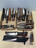 (15) HUNTING, FILET, COLLECTOR'S KNIVES