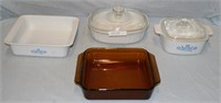 ANCHOR HOCKING AND CORNING WARE DISHES