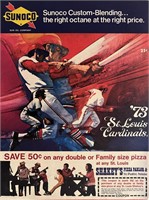 St Louis Cardinals 1973 scorecard. 8x11 inches