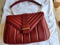 NEW red coral handbag with tags