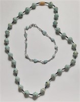 TURQUOISE COLOR NECKLACE WITH BRACELET