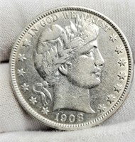 1908-O Barber Half Dollar MS61