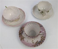Lot of 3 Cup and Saucers sets