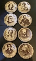 Classical Composer Ceramic Wall Plates, 8.5in