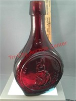 Wheaton red glass historical bottle Betsy Ross