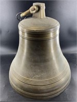 Bronze ship's bell, new with clapper, height is ab
