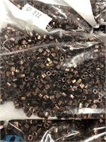 Toho 8/0 hex beads. Metallic dark copper.