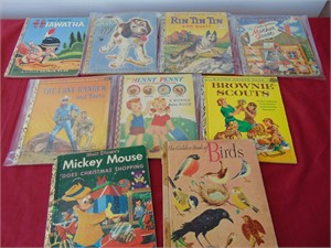 Eight Little Golden Books, & Bird Book, Vintage