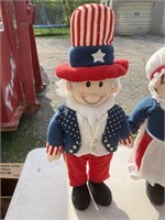Mr & Mrs Uncle Sam, cloth figures