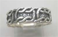 Men's Sterling Silver Abstract Ring