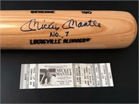 Mickey Mantle signed bat - Authenticated