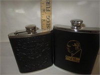 TWO STAINLESS STEEL FLASKS