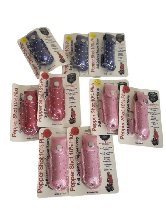 9 Self Defense Pepper Spray on Keychains