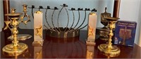 T - MENORAH, CANDLE STICKS, DRADEL (P53)