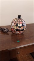 Stained glass pumpkin light