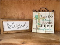 Pretty Home Decor "Blessed" & I Can Do All Things.