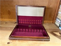 Vintage Wooden Silverware Box