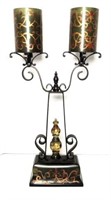 Ornate Metal Candle Holder with Shades