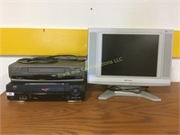 15" Emerson tv and 2 vhs players