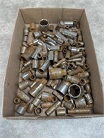 Assortment of sockets, most have rust on them