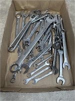 Assortment of small and large wrenches