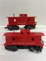 Marx 1977 and Southern Pacific train cars