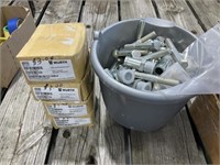 1-Bucket of  Miscellaneous Bolts and 4-Boxes of