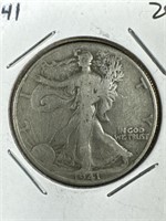 1941 Silver Walking Liberty Half-Dollar